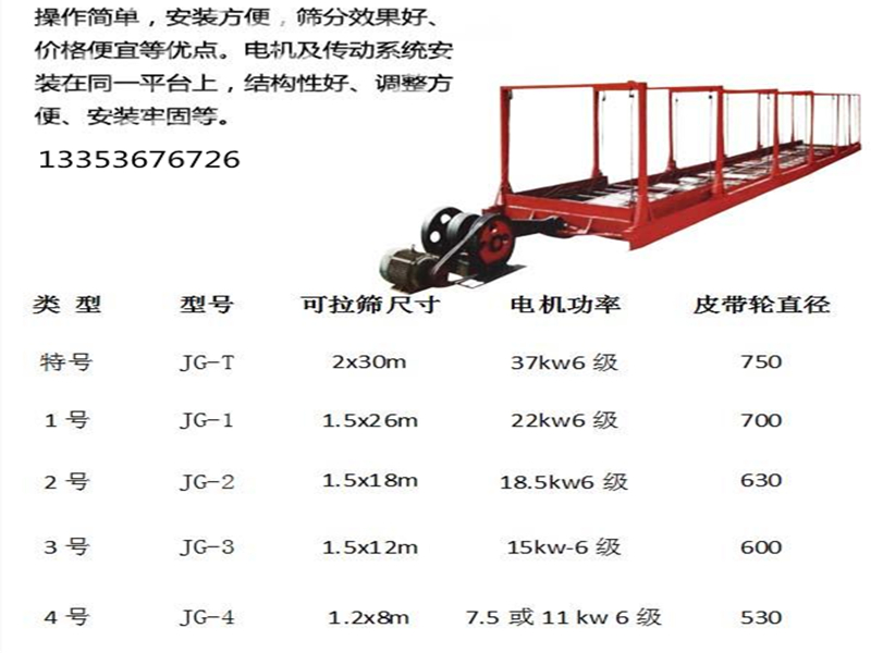 多規(guī)格吊掛式平面往復(fù)篩選型參數(shù)表 多規(guī)格吊掛式平面往復(fù)篩選型參數(shù)表